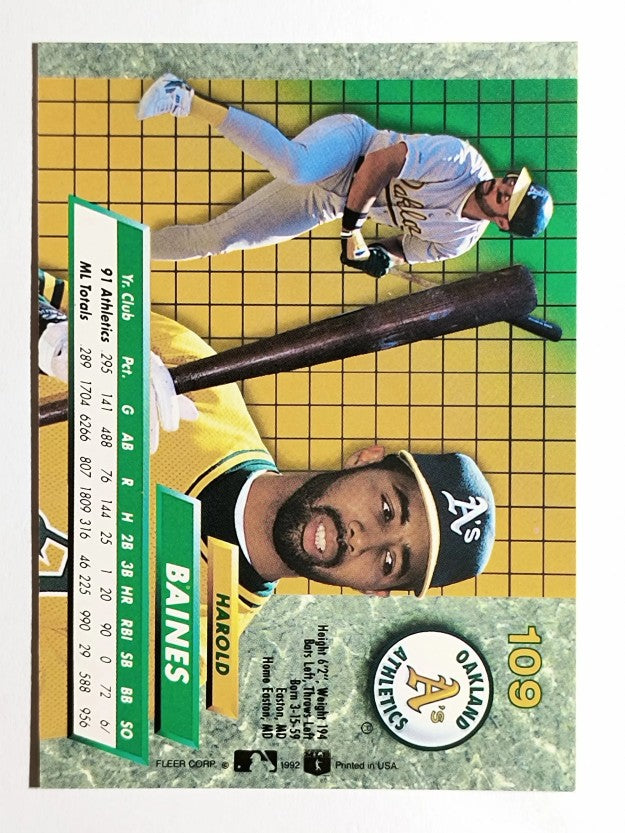 1992 Ultra #109 Harold Baines