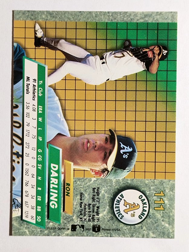 1992 Ultra #111 Ron Darling