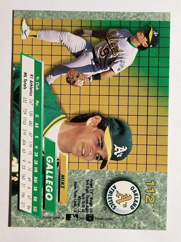 1992 Ultra #112 Mike Gallego