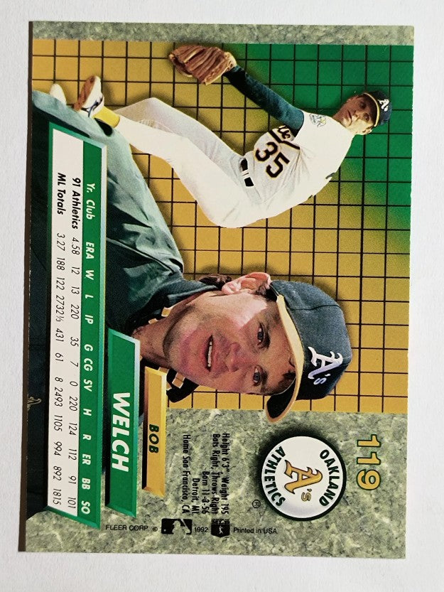 1992 Ultra #119 Bob Welch