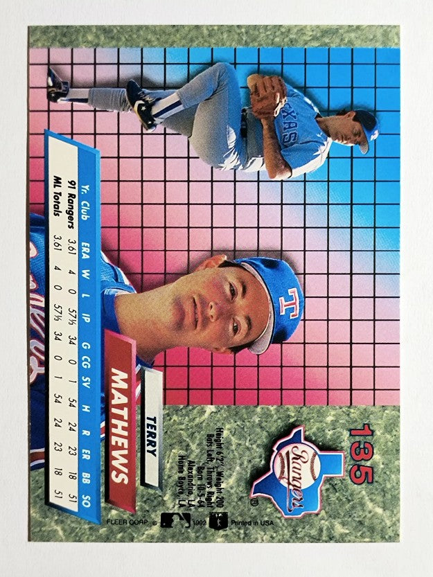 1992 Ultra #135 Terry Mathews