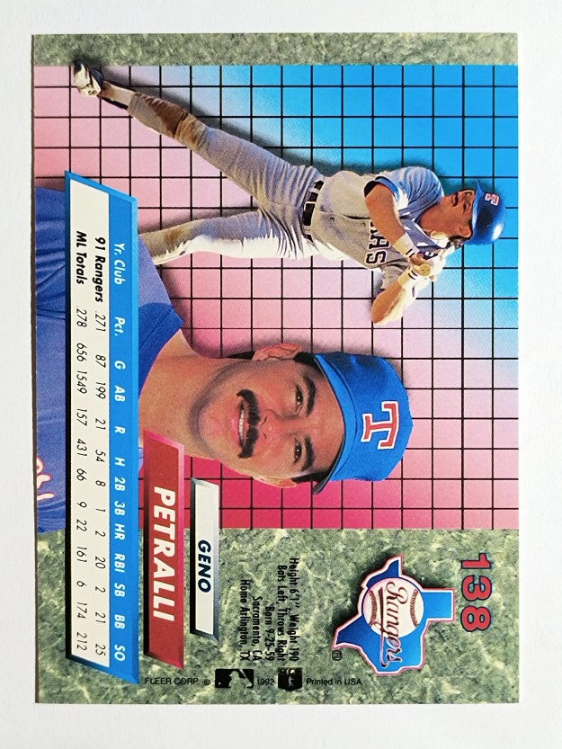 1992 Ultra #138 Geno Petralli