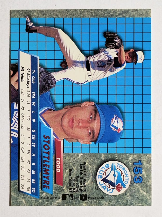 1992 Ultra #153 Todd Stottlemyre