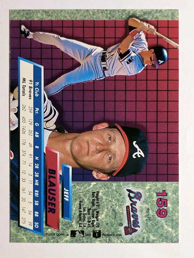 1992 Ultra #159 Jeff Blauser