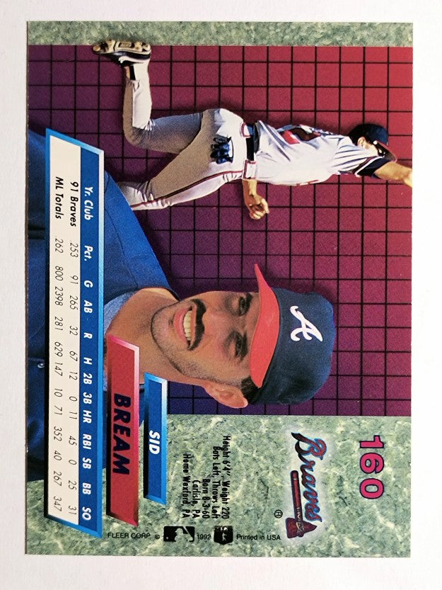 1992 Ultra #160 Sid Bream