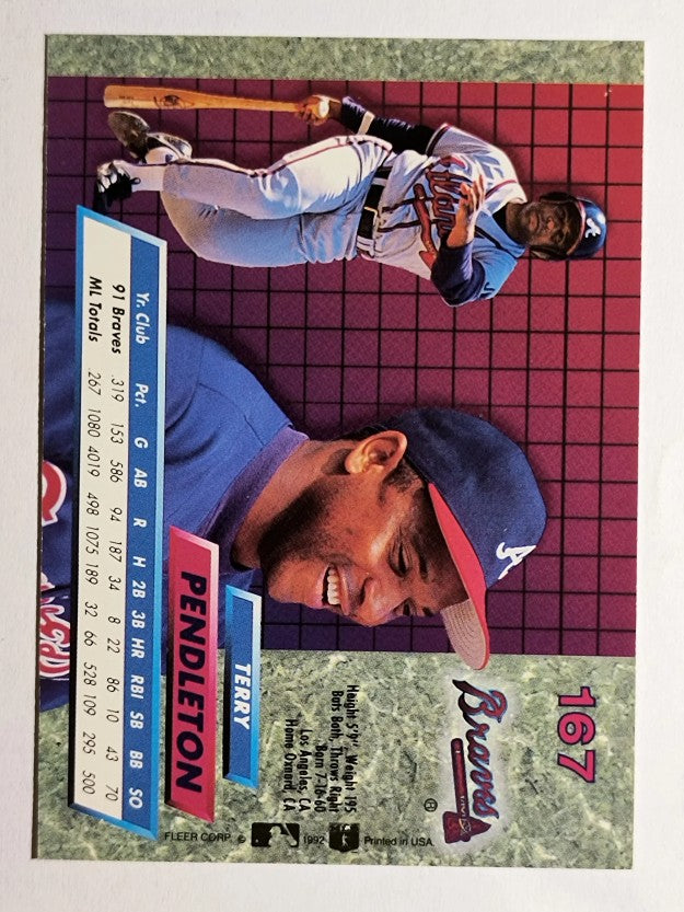 1992 Ultra #167 Terry Pendleton