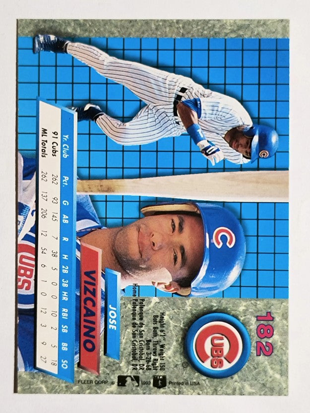 1992 Ultra #182 Jose Vizcaino