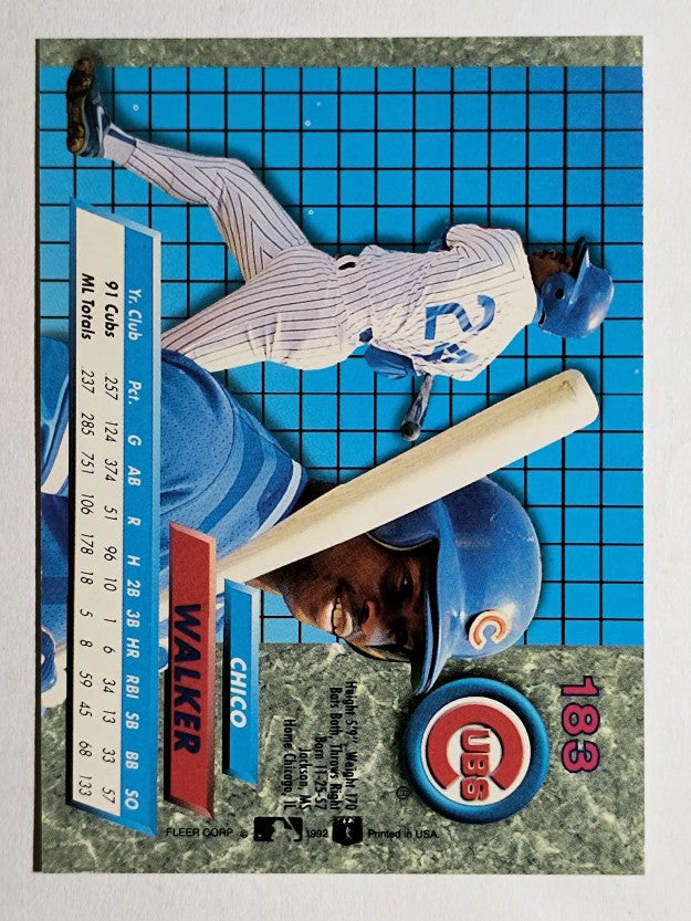 1992 Ultra #183 Chico Walker