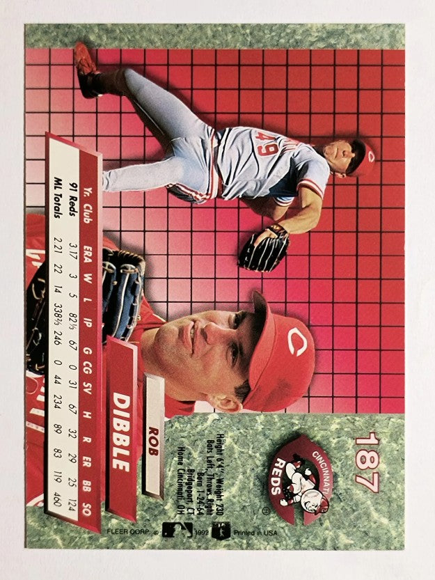 1992 Ultra #187 Rob Dibble