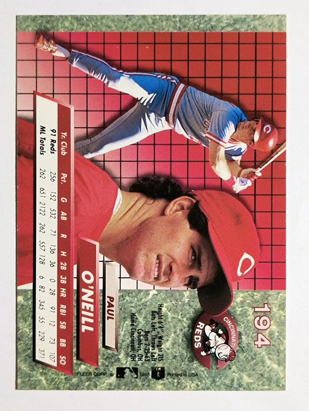 1992 Ultra #194 Paul O'Neill