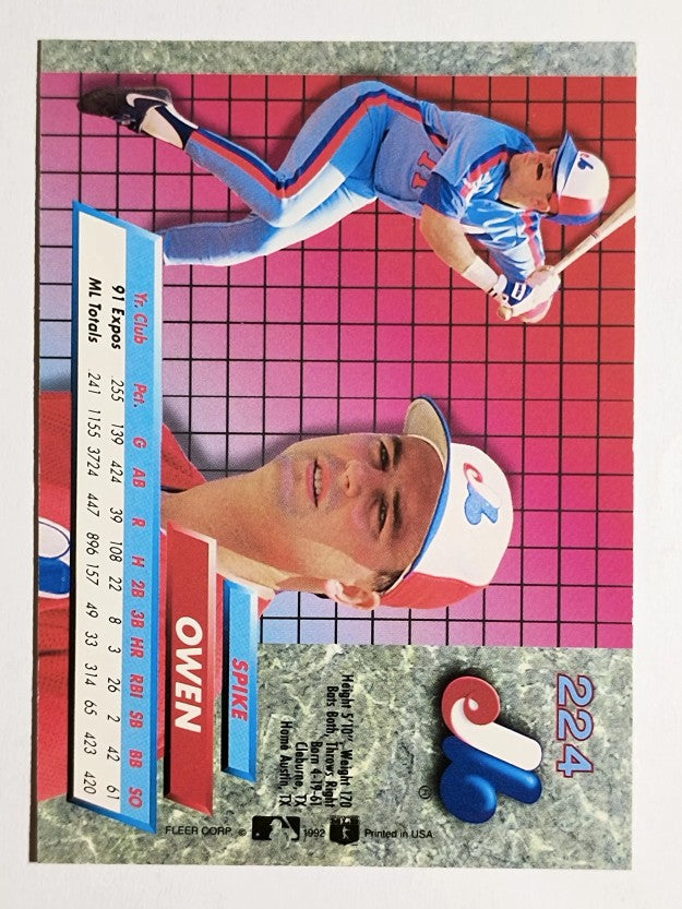 1992 Ultra #224 Spike Owen