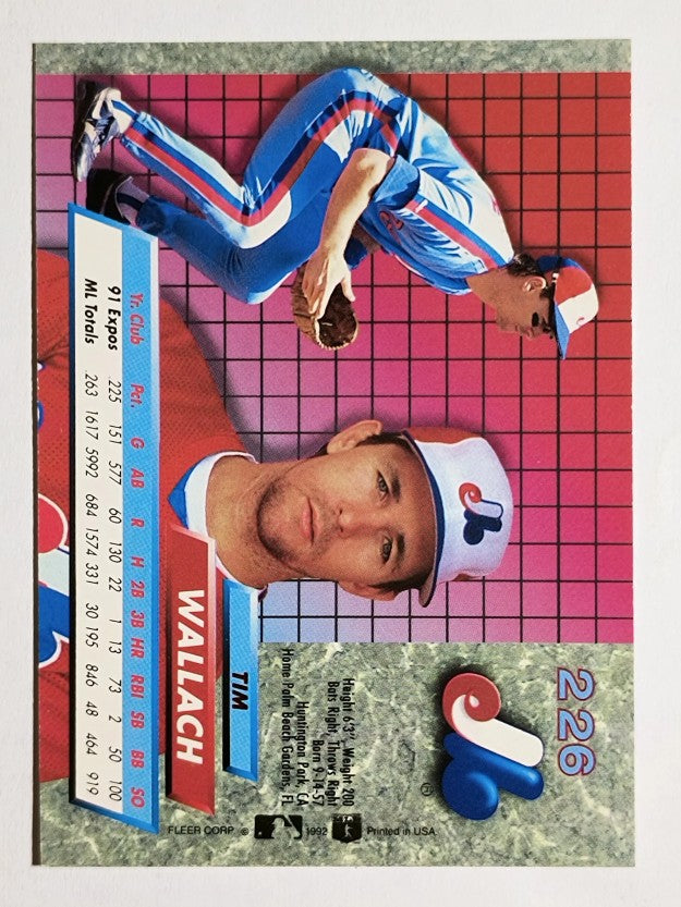 1992 Ultra #226 Tim Wallach