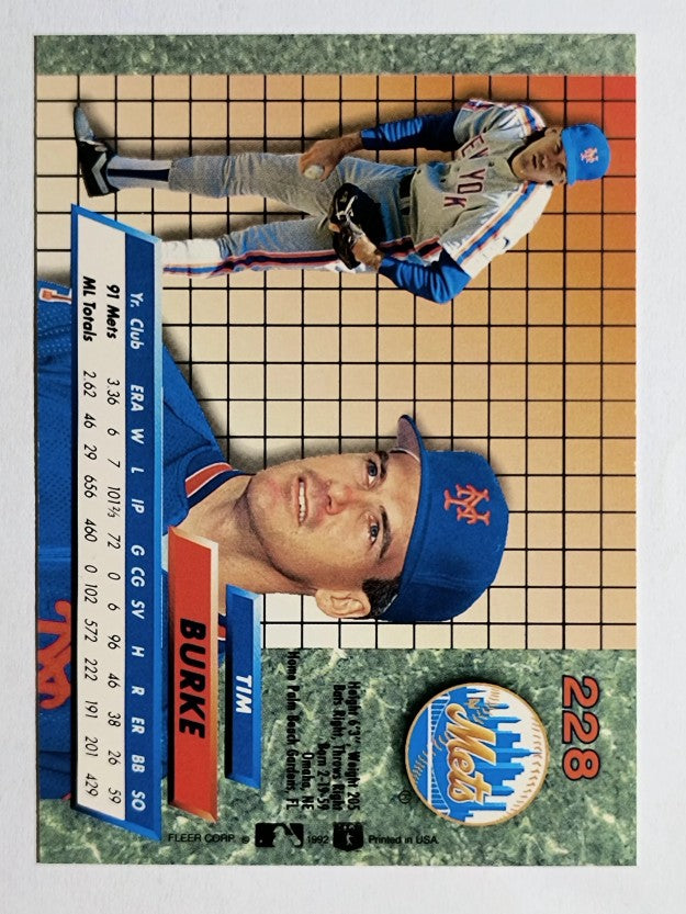 1992 Ultra #228 Tim Burke