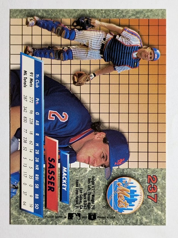 1992 Ultra #237 Mackey Sasser