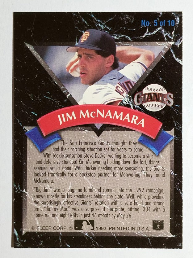 1992 Ultra All-Rookies #5 Jim McNamara
