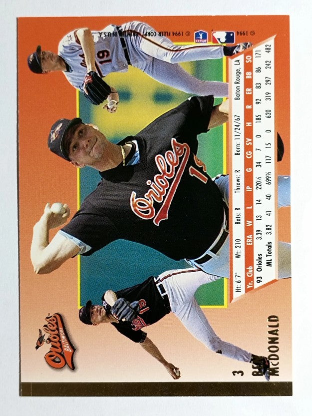 1994 Ultra #3 Ben McDonald