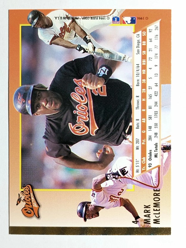 1994 Ultra #4 Mark McLemore