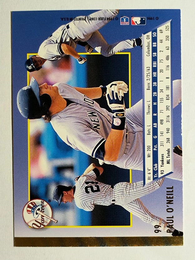 1994 Ultra #99 Paul O'Neill