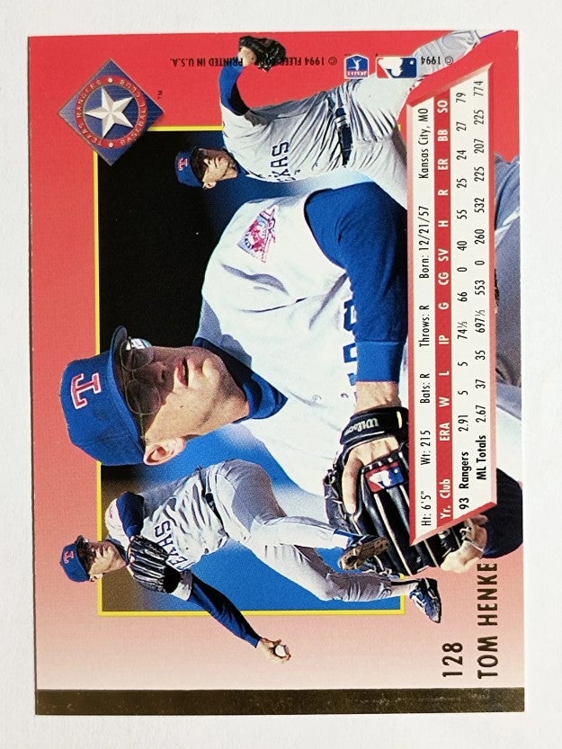 1994 Ultra #128 Tom Henke