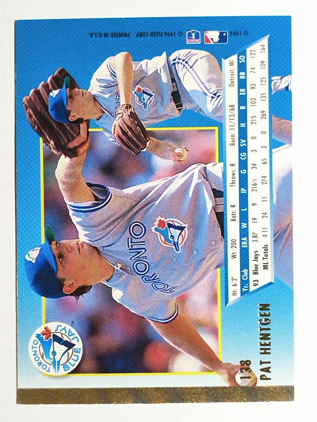 1994 Ultra #138 Pat Hentgen