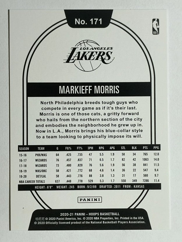 2020-21 Hoops #171 Markieff Morris