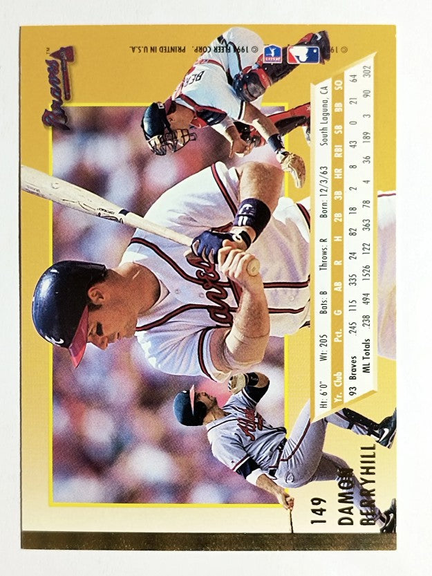 1994 Ultra #149 Damon Berryhill