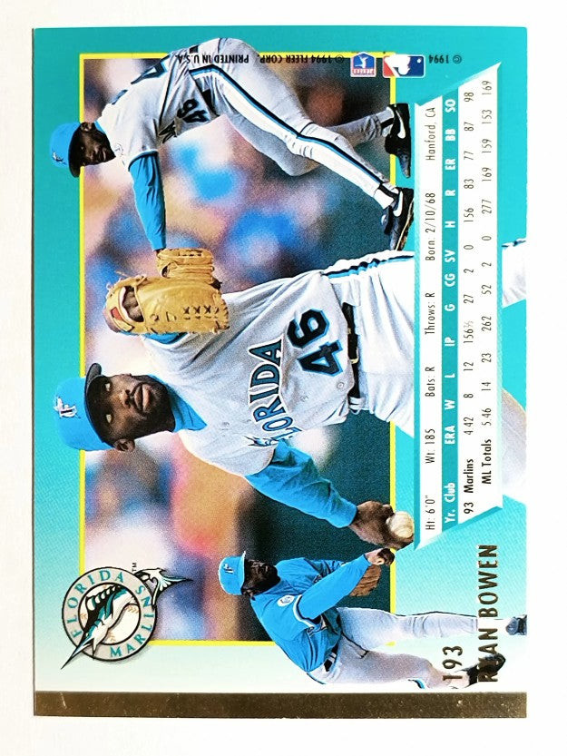 1994 Ultra #193 Ryan Bowen