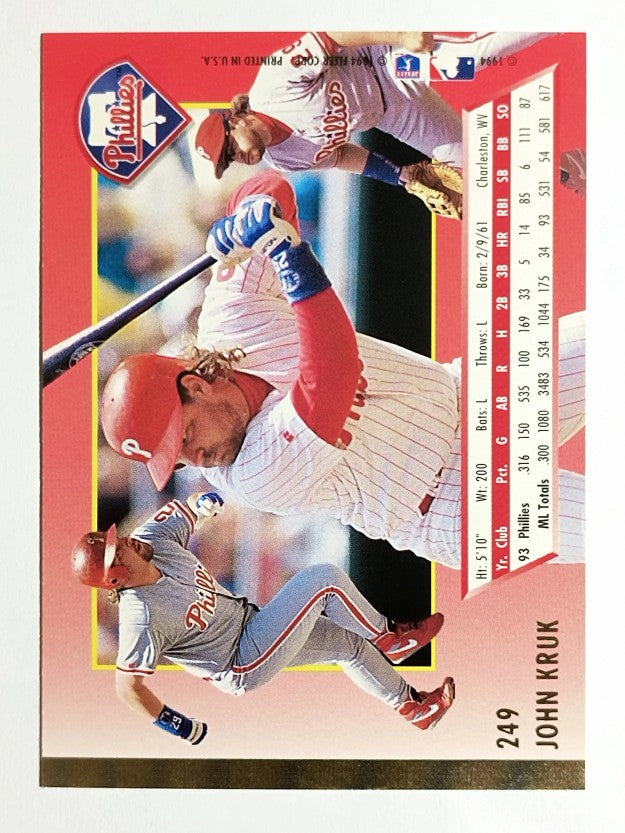 1994 Ultra #249 John Kruk