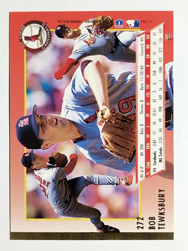 1994 Ultra #272 Bob Tewksbury