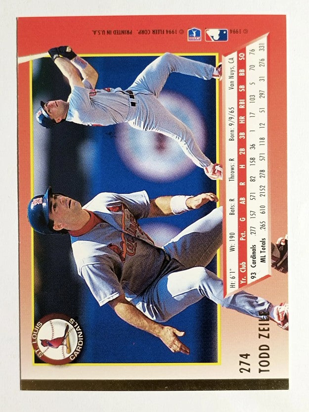 1994 Ultra #274 Todd Zeile