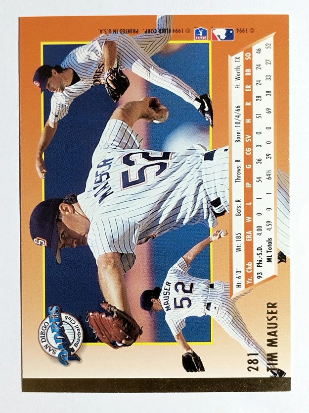 1994 Ultra #281 Tim Mauser