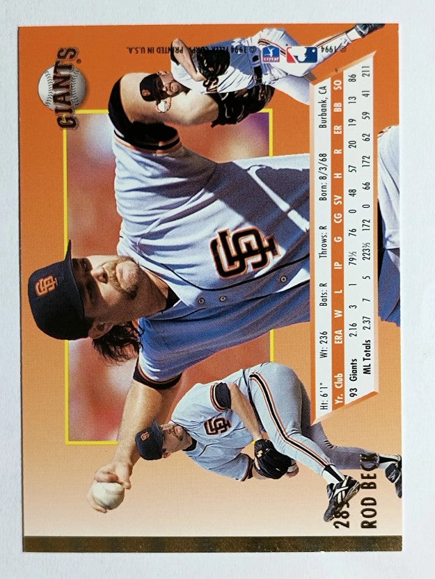 1994 Ultra #285 Rod Beck