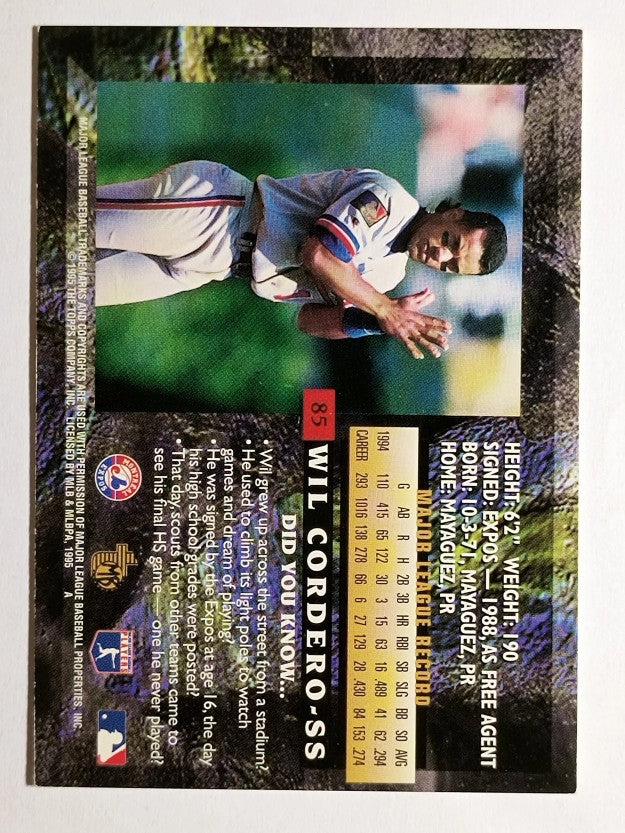 1995 Topps Embossed #85 Wil Cordero