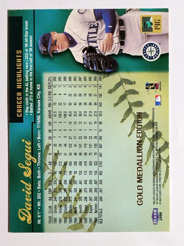1999 Ultra Gold Medallion #19 David Segui