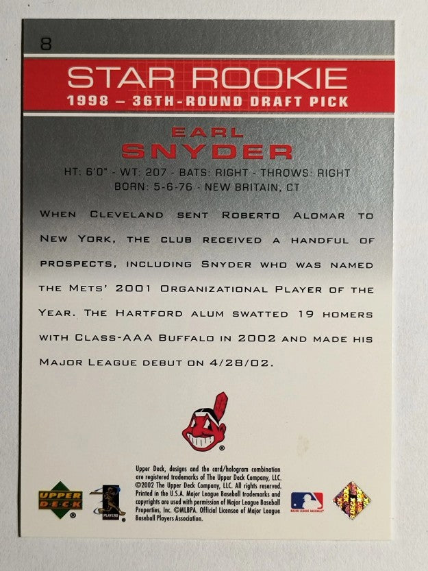 2003 Upper Deck #8 Earl Snyder SR