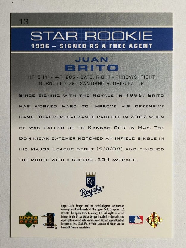 2003 Upper Deck #13 Juan Brito SR