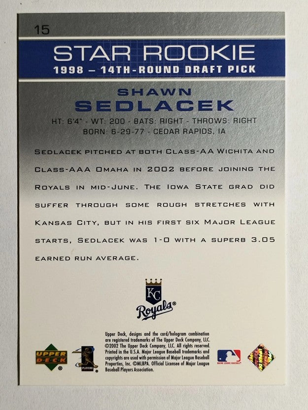 2003 Upper Deck #15 Shawn Sedlacek SR