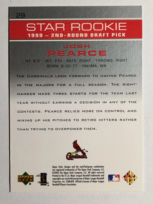 2003 Upper Deck #29 Josh Pearce SR