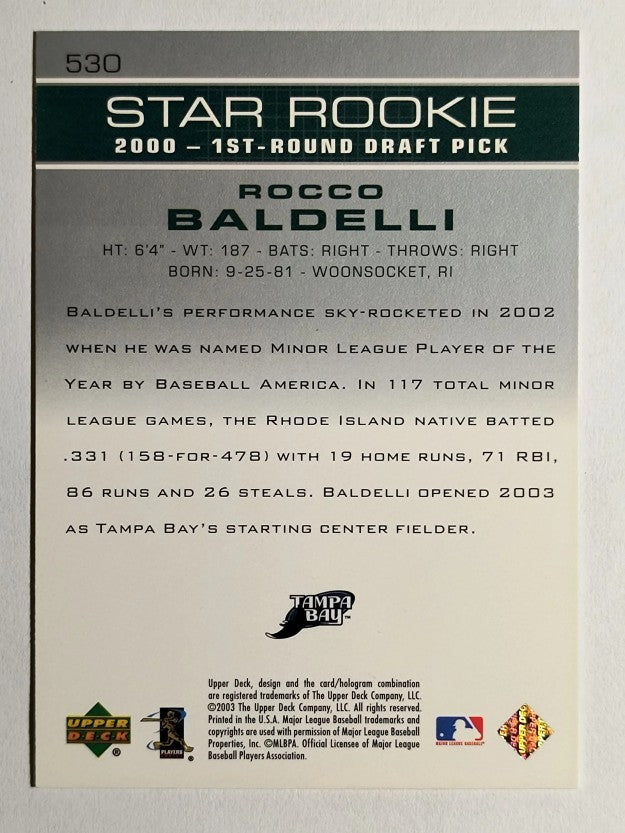 2003 Upper Deck #530 Rocco Baldelli SR