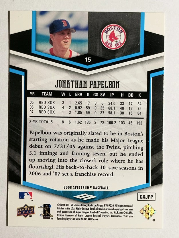 2008 Upper Deck Spectrum #15 Jonathan Papelbon