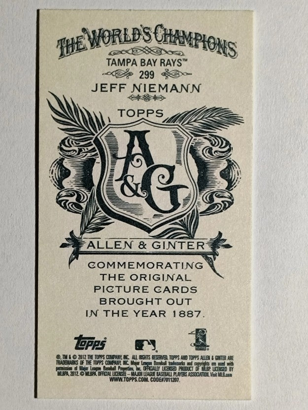 2012 Topps Allen and Ginter Mini A and G Back #299 Jeff Niemann