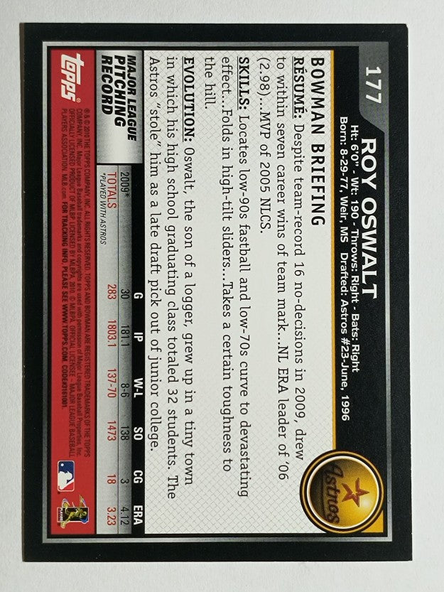 2010 Bowman Gold #177 Roy Oswalt