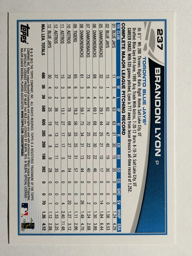 2013 Topps #237 Brandon Lyon