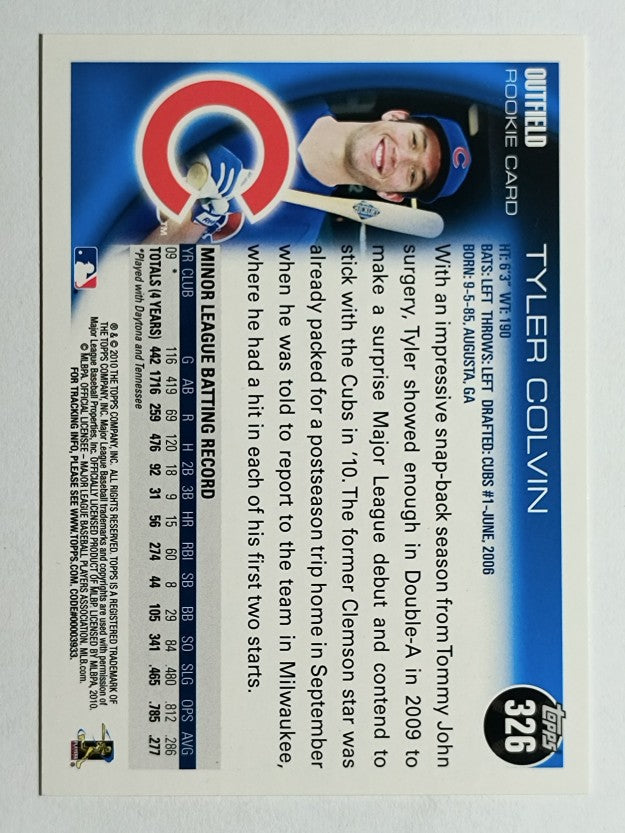 2010 Topps #326A Tyler Colvin RC