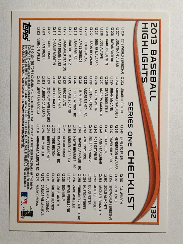 2014 Topps #132 Henderson Alvarez HL