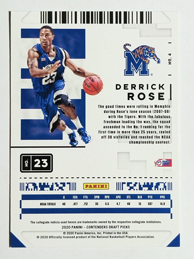 2020-21 Panini Contenders Draft Picks #4 Derrick Rose