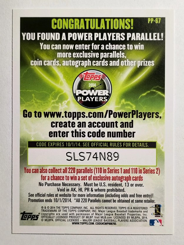 2014 Topps Power Players #PP67 Cliff Pennington