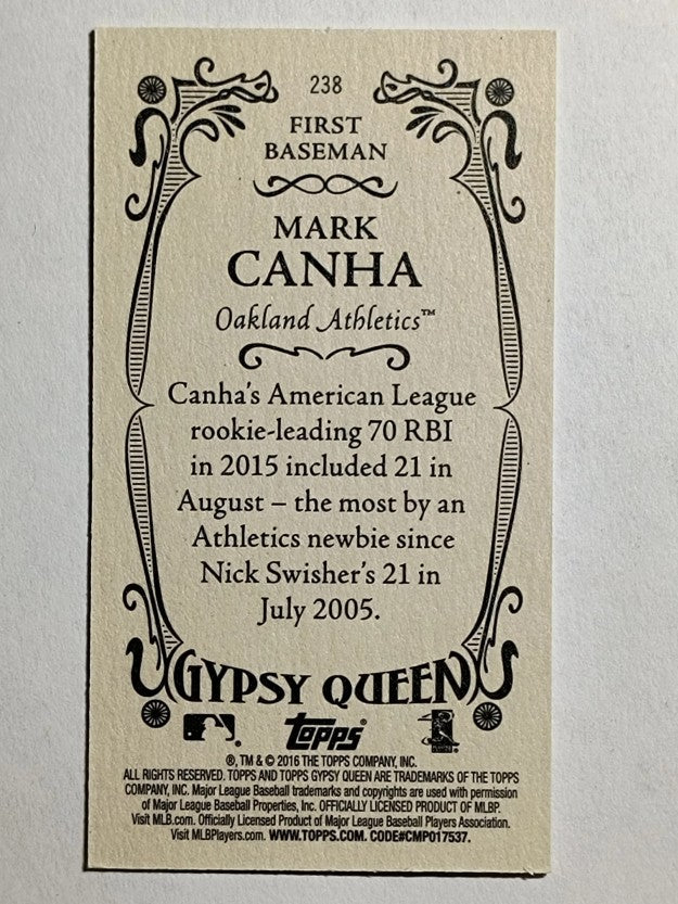 2016 Topps Gypsy Queen Mini #238 Mark Canha