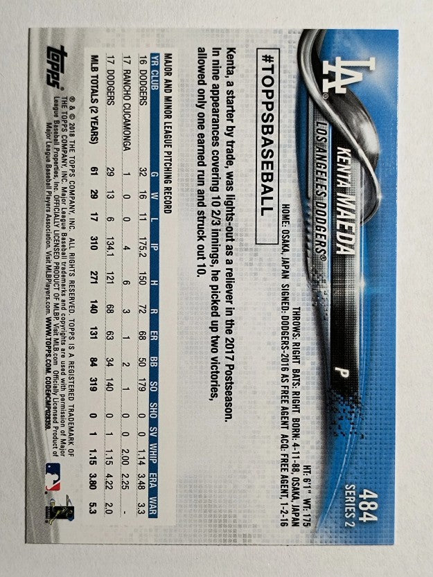 2018 Topps #484 Kenta Maeda