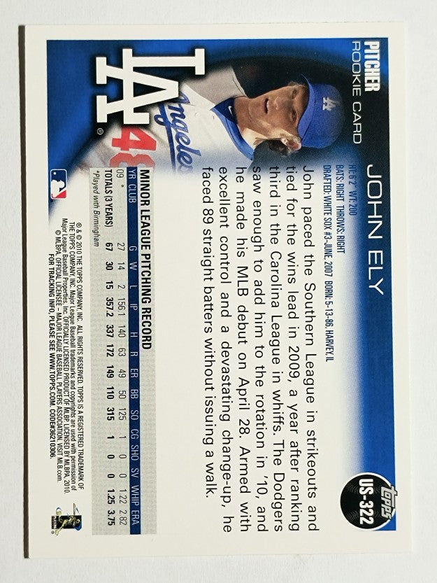 2010 Topps Update #US322 John Ely RC